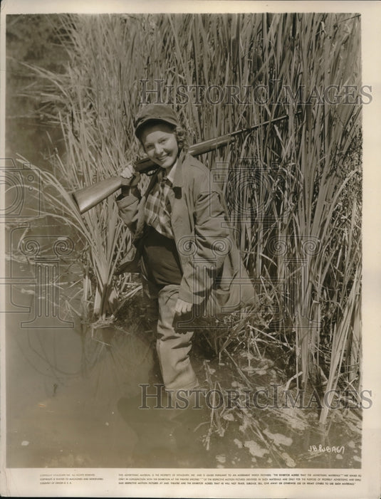 1937 Press Photo Jane Bryan duck hunting while on vacation - Historic Images