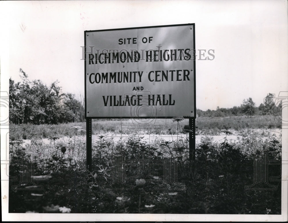 1957 Site Of Proposed Richmond Heights Village Hall - Historic Images