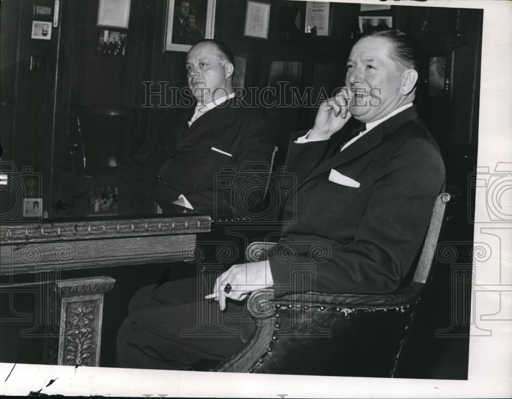 1962 Press Photo Council Pres Jack Russell &amp; councilman James Dempsey-Historic Images