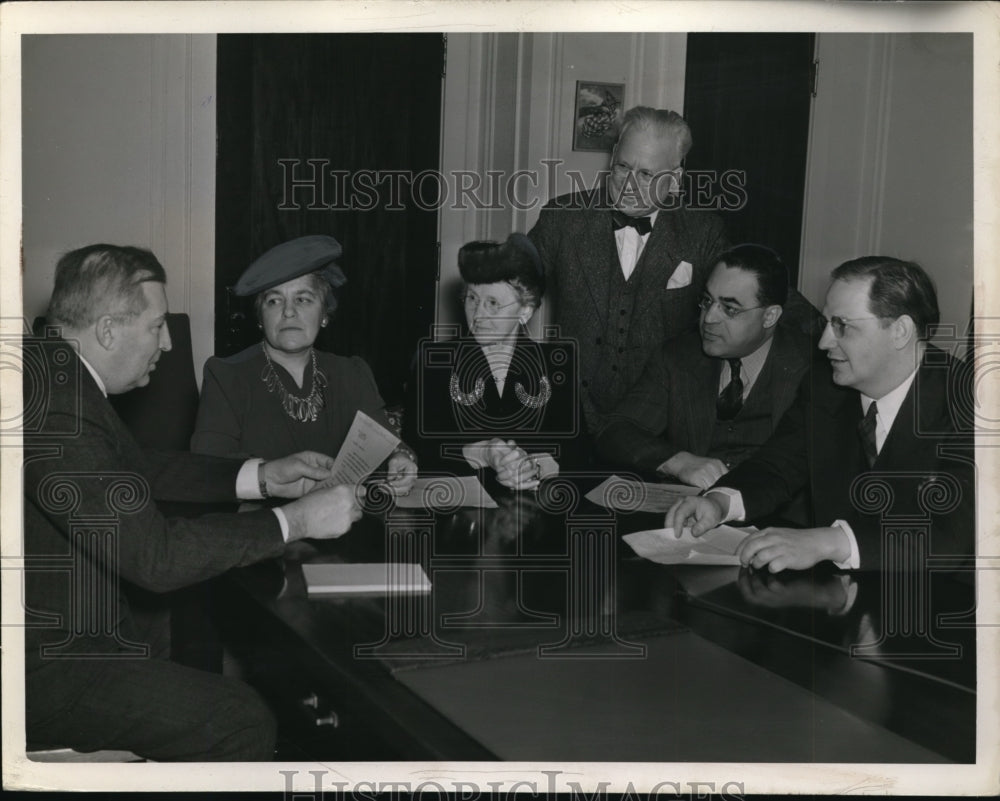 1940 Press Photo R Jamison, Mrs Bosher,Mrs &lt;cQuaye,F Sowers,L Payne, - Historic Images