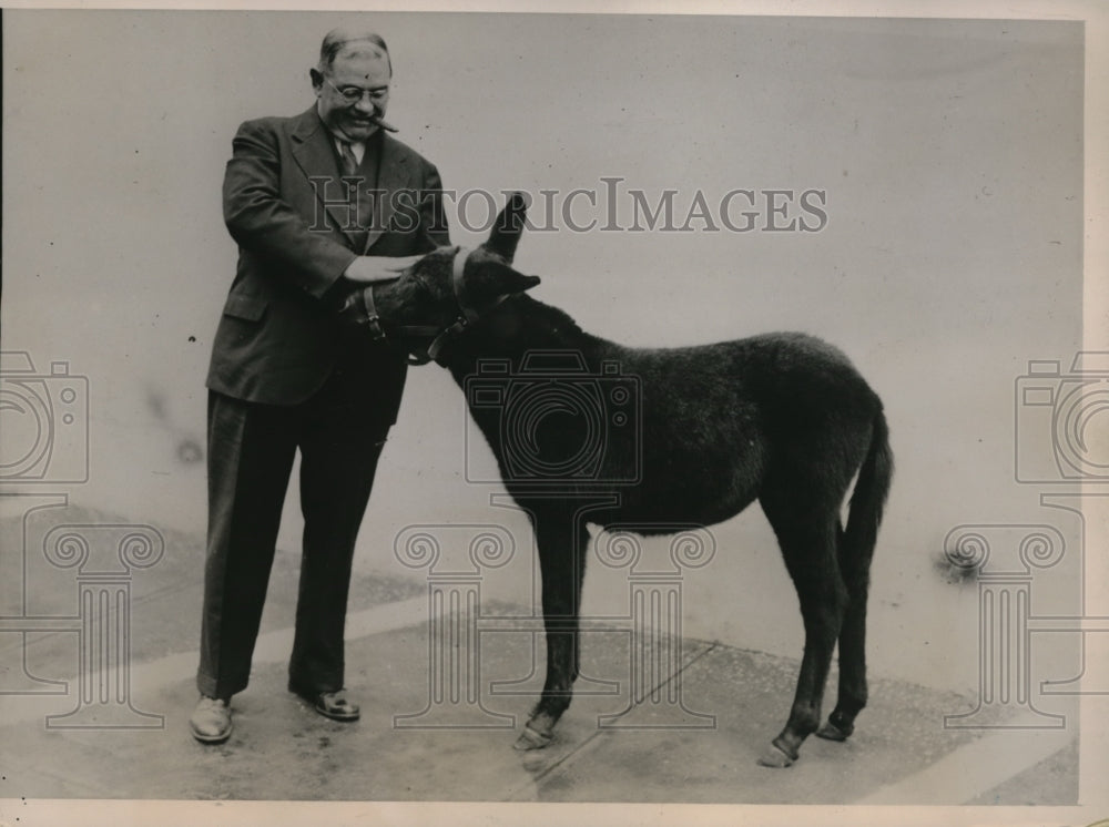 1936 Press Photo Leut. Gov.J.B Snider Official Democratic Donkey - nec90493 - Historic Images