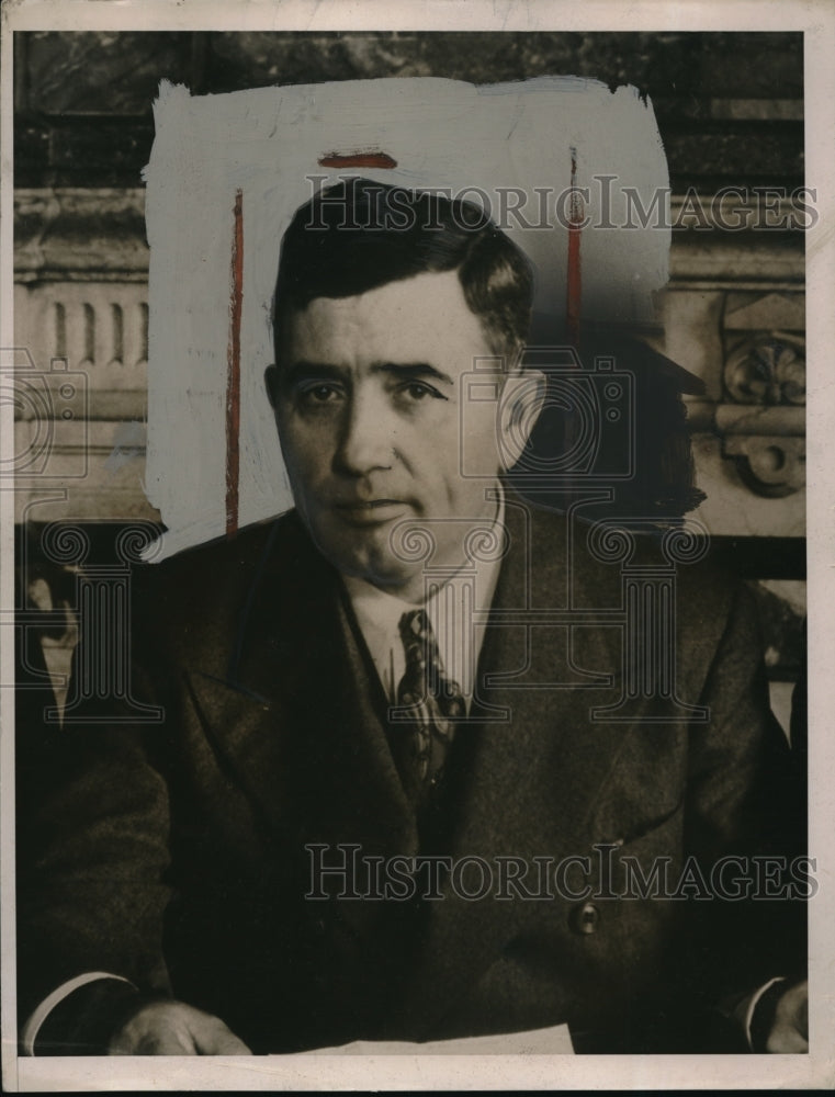 1936 Press Photo M Clifford Townsend Dem nominee for Ind. governor - Historic Images