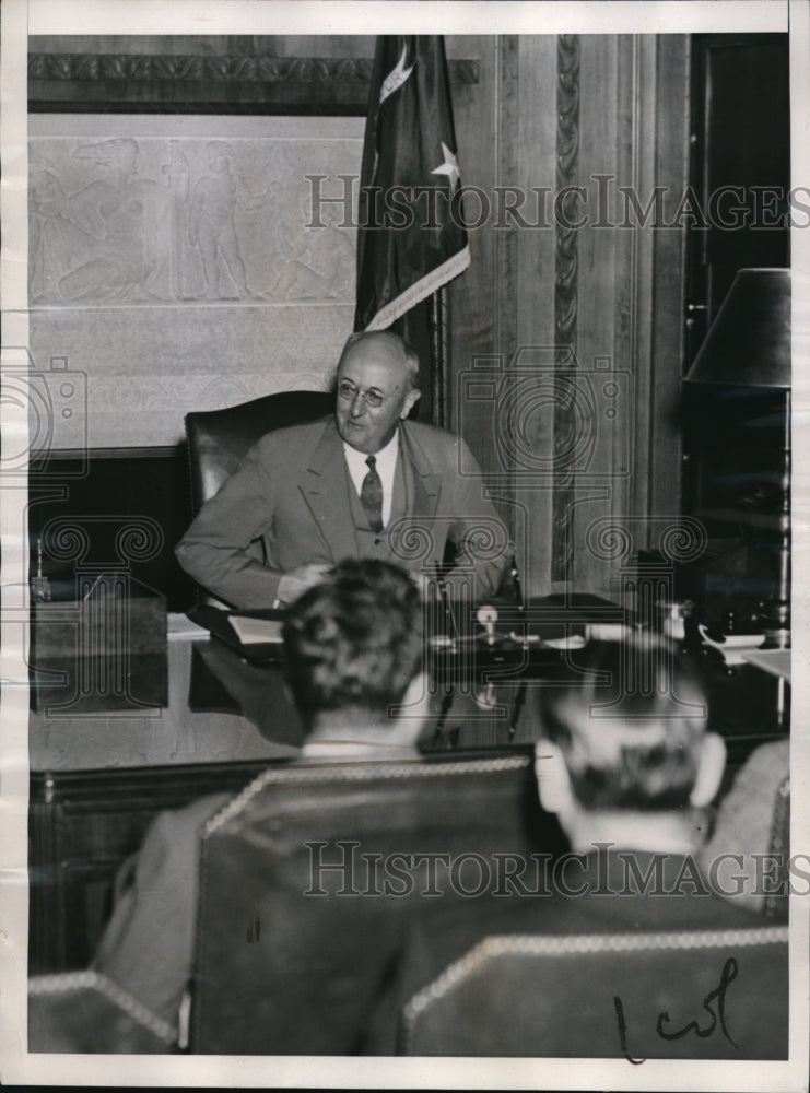 1938 Press Photo Attorney General Homer Cummings announces retirement - Historic Images