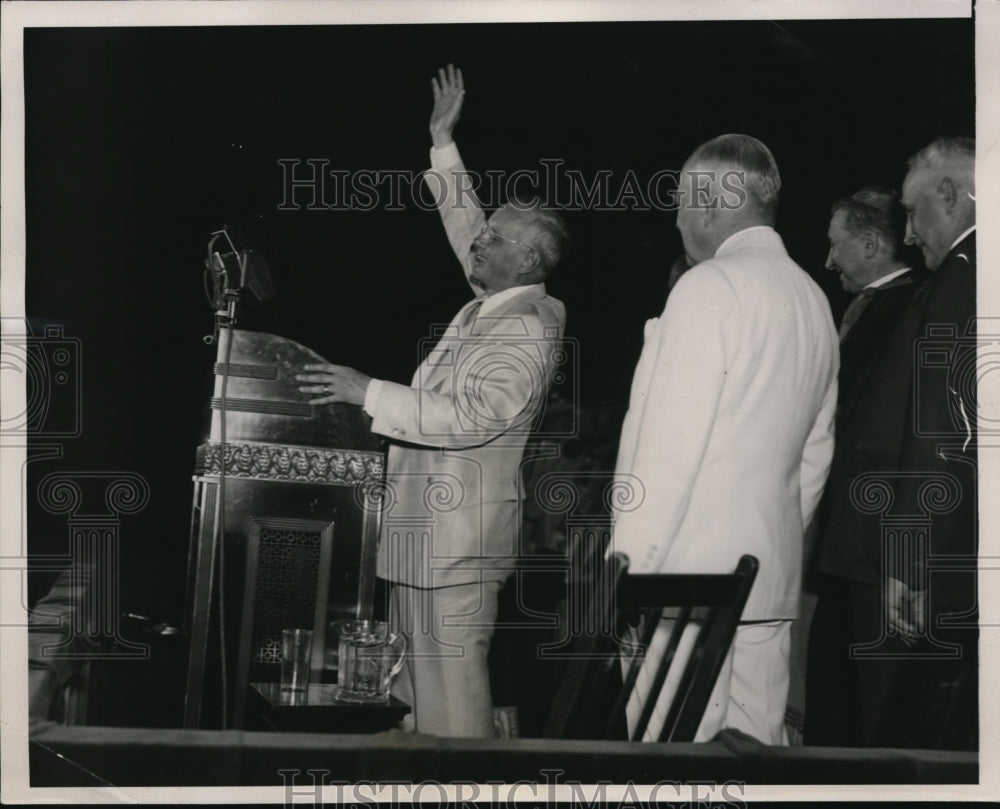 1936 Press Photo Gov Alf Landon Congressman Bert Snell of NY - Historic Images