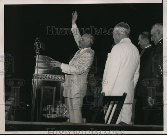 1936 Press Photo Gov Alf Landon Congressman Bert Snell of NY - Historic Images