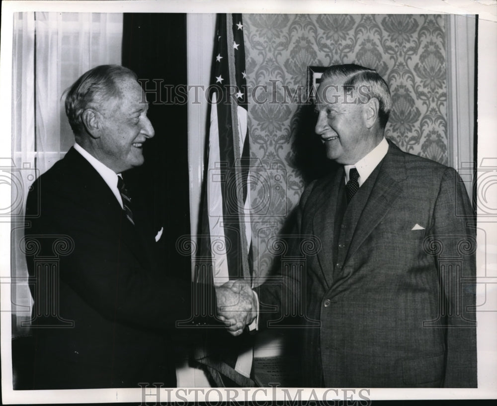 1954 Press Photo General Motors Harlow Curtice Winthrop Aldrich - Historic Images