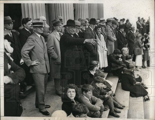 1932 Press Photo President Hoover & VP Chas Curtis at parade in DC - Historic Images