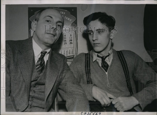 1938 Press Photo Chicago Charles Schmidt Jr & Sr , murder of Ed Richards - Historic Images