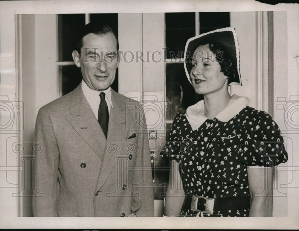 1937 Press Photo James A Walker and Wife Visit President Roosevelt - Historic Images