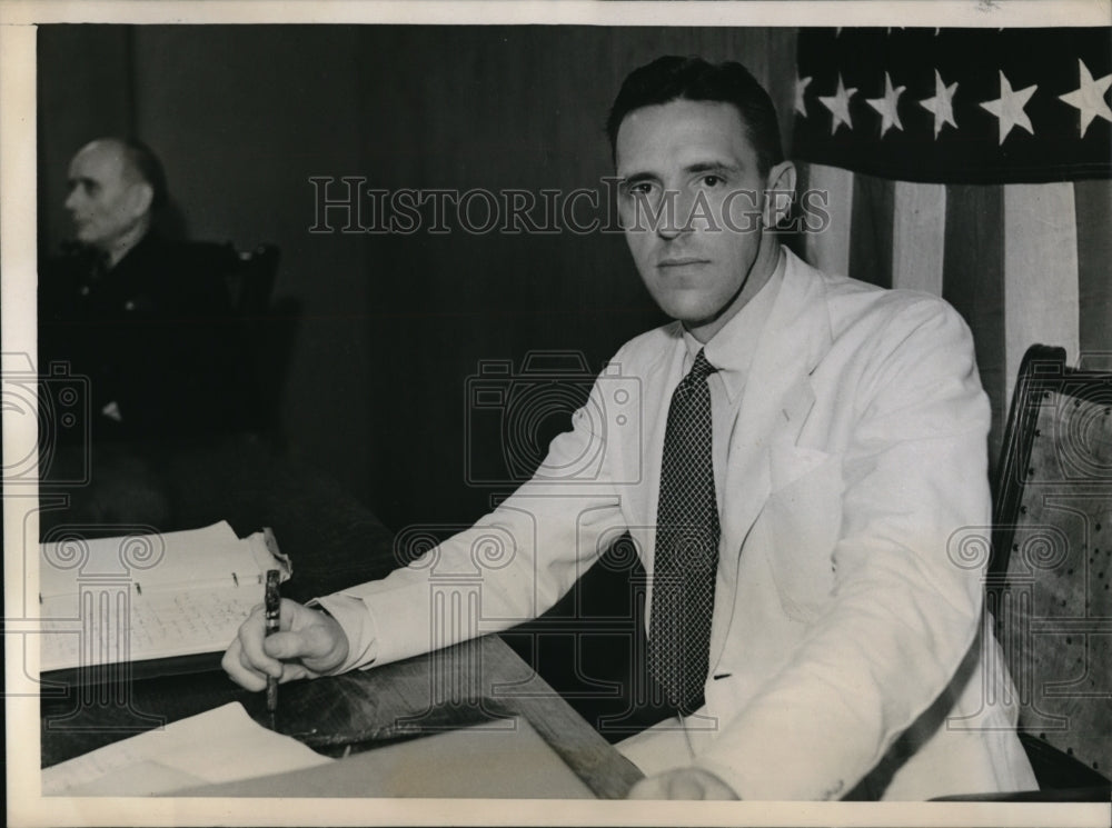 1937 Press Photo Charles A Wood labor board trial examiner - Historic Images