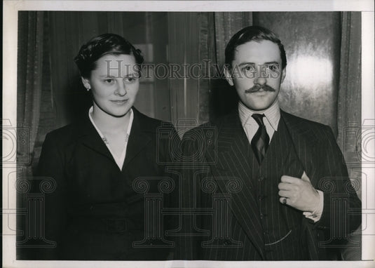 1938 Press Photo NYC Lord Robert Crichton-Stuart & Lady Stuart - Historic Images