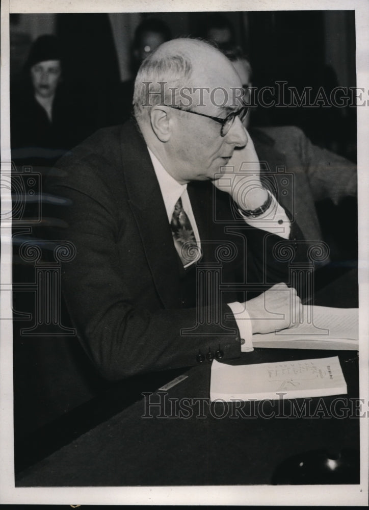 1938 Press Photo US Atty Gen Homer Cummings testifies to Senate Committee - Historic Images