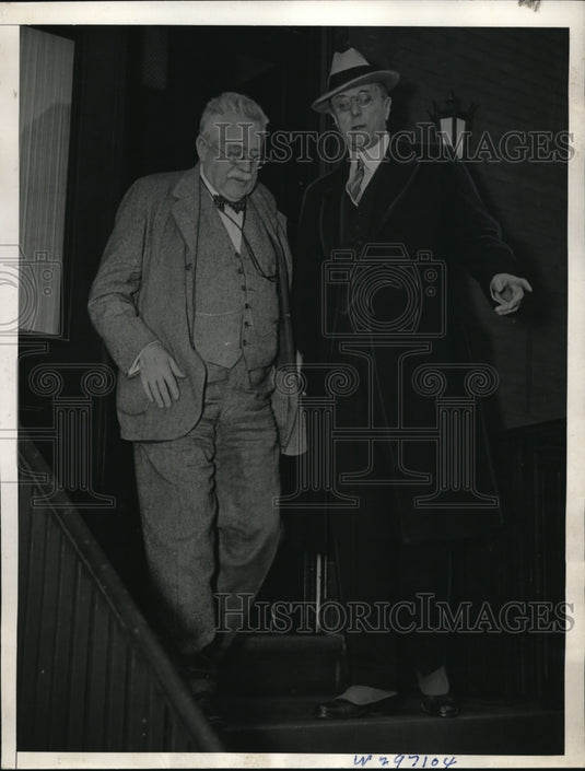 1935 Press Photo Charles H Butler & Atty Gen Homer Cummings in DC - Historic Images