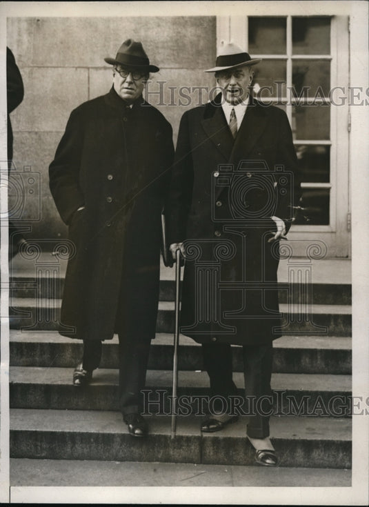 1933 Press Photo Arthur Mullen of Neb & Homer Cummings Atty Gen in Dc - Historic Images
