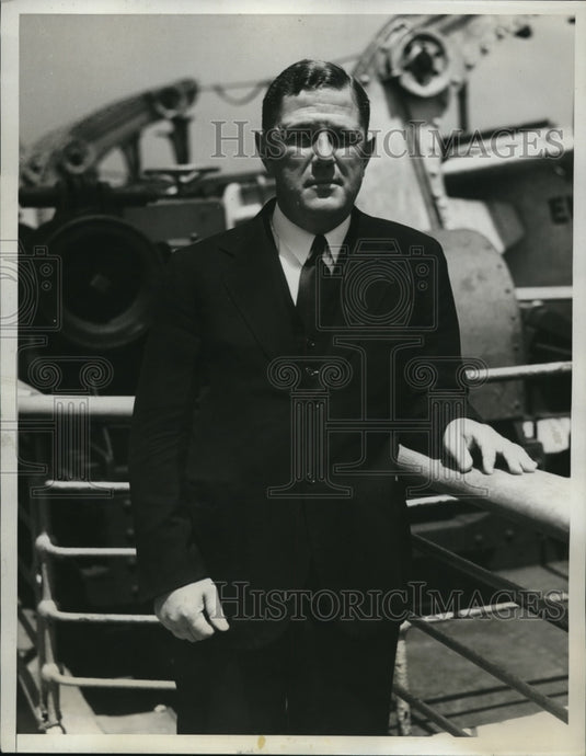1934 Press Photo George L Harrison Gov of Federal Reserve Bank in NYC - Historic Images