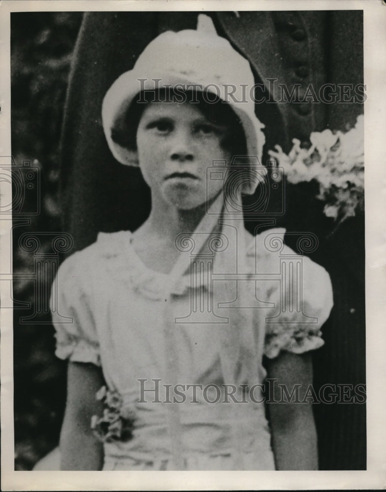 1933 Press Photo Miss Peggy McMath after returned by kidnappers - Historic Images