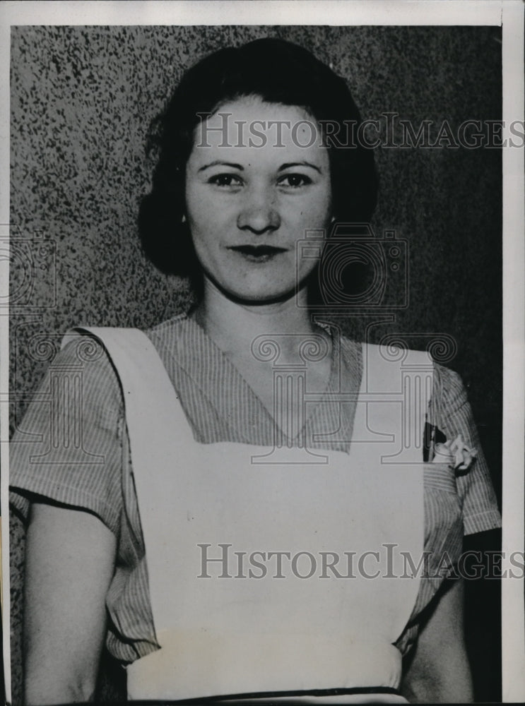 1935 Press Photo Betty Baerwald witness at trial of kidnappers in St Paul MN - Historic Images