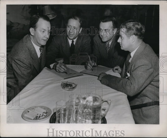 1946 Press Photo Richard Leonard, John Eugas, Mel Lindquist & Joseph Ecoles - Historic Images