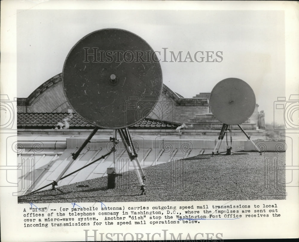 1960 Press Photo Washington A dish or Parabolic antenna - Historic Images