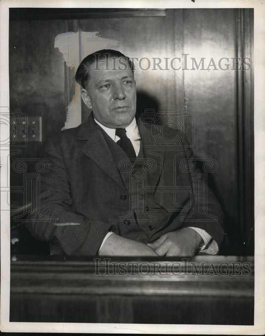 1932 Press Photo Lawrence Lanese in the witness stand at a trial - Historic Images