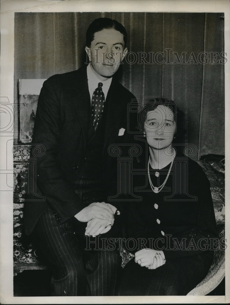 1933 Press Photo Barbara Lisdell to wed Peterr Martineau  Trinity Church London - Historic Images