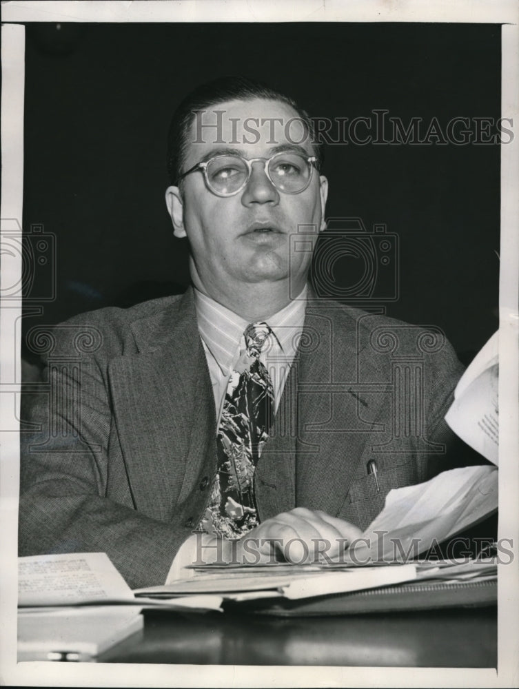 1947 Press Photo Washington Communists Atom Bomb Floyd D Lucia Milwaukee - Historic Images
