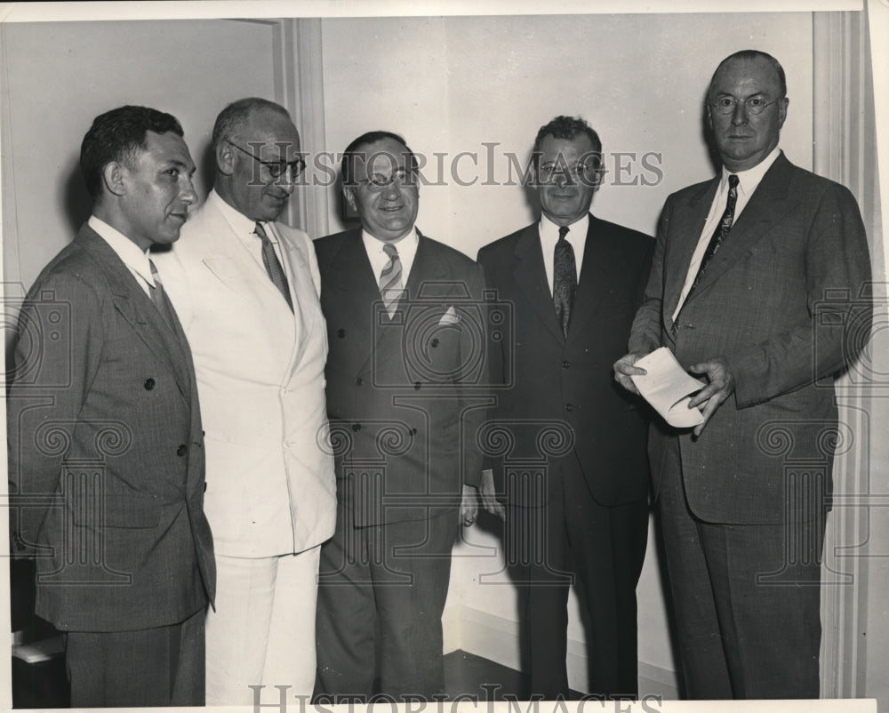 1941 Press Photo Donald Nelson, Sidney Hillman, Emil Reive, Rosenwald, J. Weiner - Historic Images