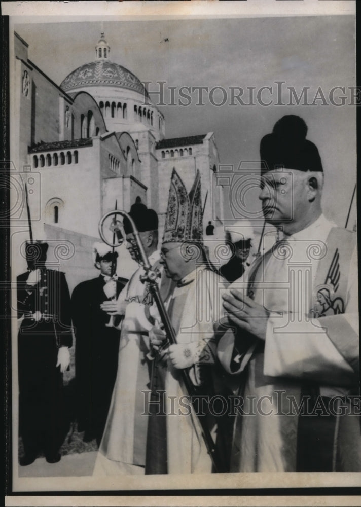 1959 The Cardinal Spellman in the procession at dedication ceremony - Historic Images