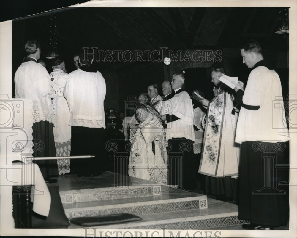 1940 Press Photo Catholic Univ Church at DC Rt Rev MSgr Joseph Corrigan - Historic Images