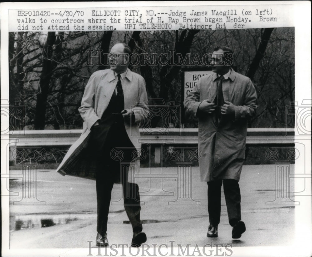 1970 Ellicott City Md Judge James Macgill for trial of HR Brown - Historic Images