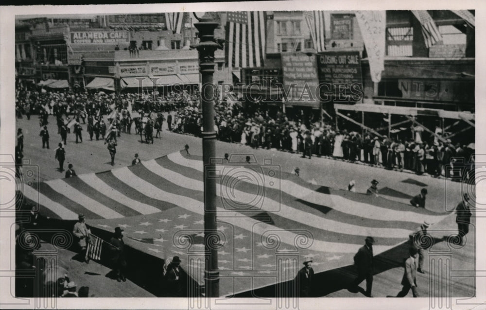 1936 Press Photo San Francisco Preparedness day parade - Historic Images