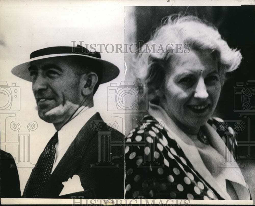 1938 Press Photo LA Calif Mrs Carl Squire &amp; Fred Whittmore on missing plane - Historic Images