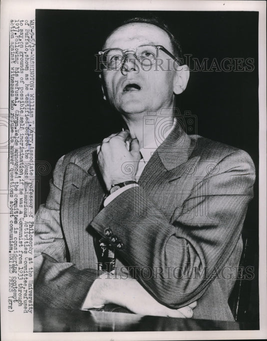 1953 Press Photo Wash DC William T Parry Assoc Prof of Philosophy U of Buffalo - Historic Images