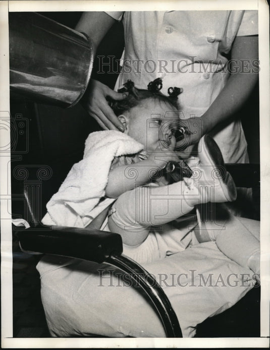 1938 Press Photo Tight little curls cover the baby's head - Historic Images