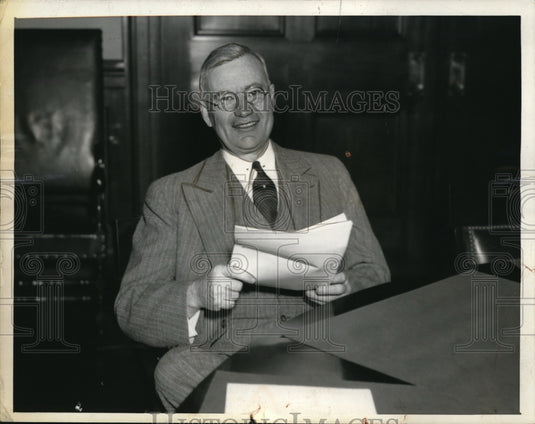 1937 Press Photo US Chamber of Commerce at Wash DC George H Davis - Historic Images