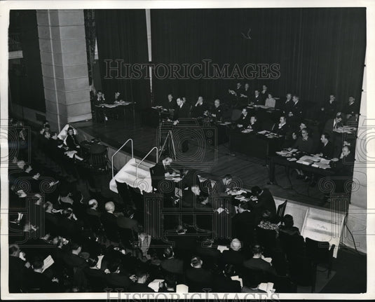 1941 ILO meeting at Columbia Univ & Prof C Goodrich of Columbia - Historic Images