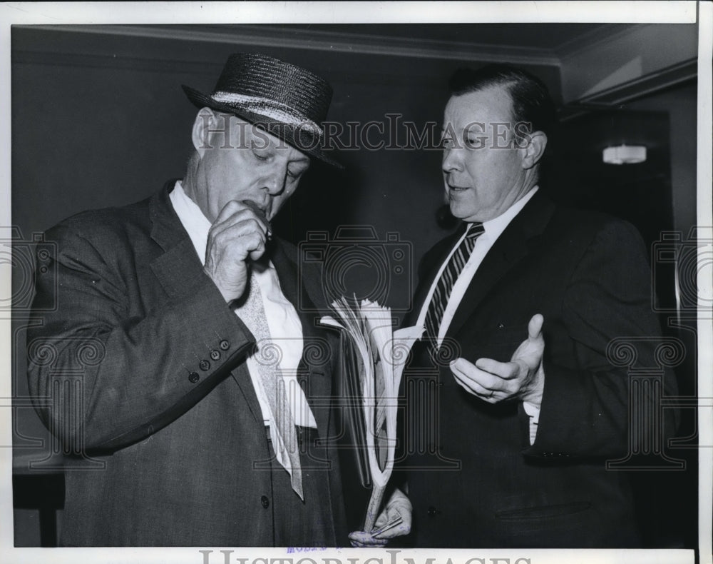 1962 Press Photo AFL-CIO Pres George Meany & UAW Pres Walter Reuther - Historic Images