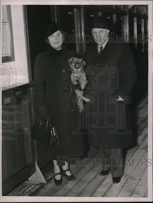 1937 Press Photo Mr & Mrs Bernardino Molinari Detroit symphony director - Historic Images