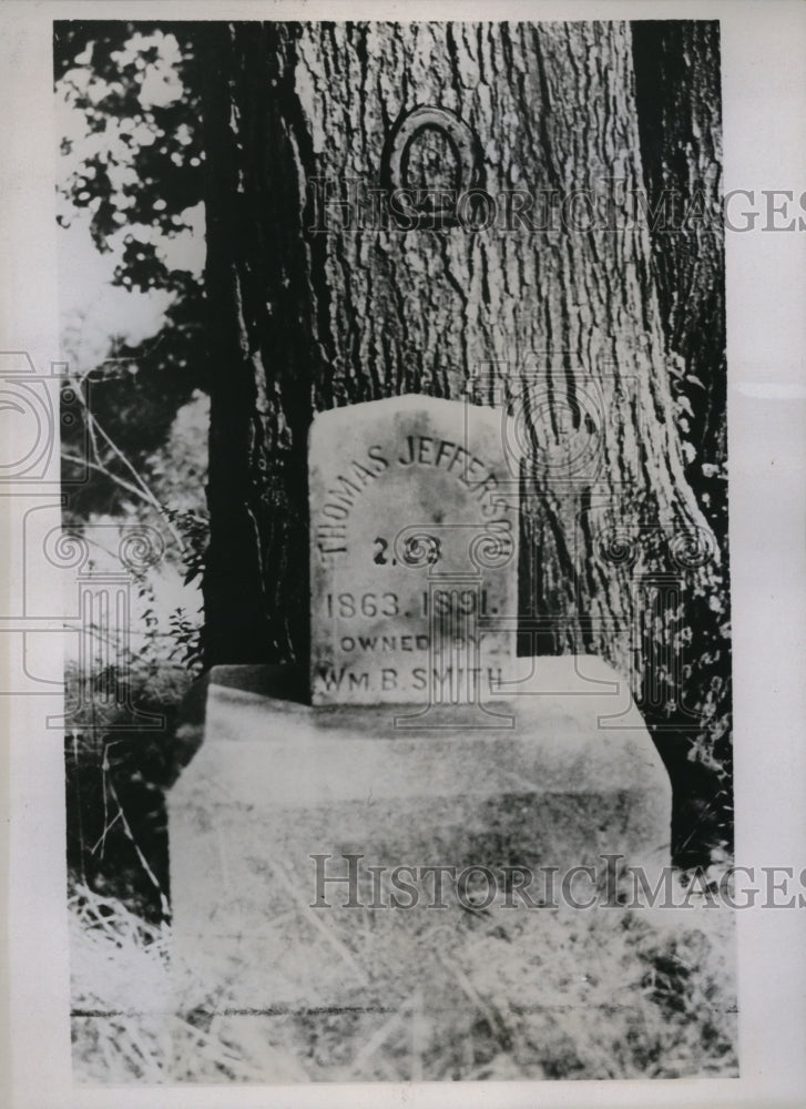 1937 Oak Park memorial to T Jefforson&#39;s 1st racehorse - Historic Images