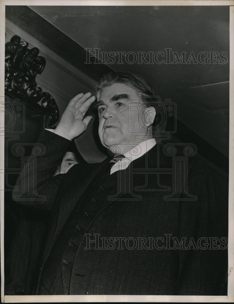 1939 Press Photo NYC John L Lewis head of United Mine Workers - Historic Images