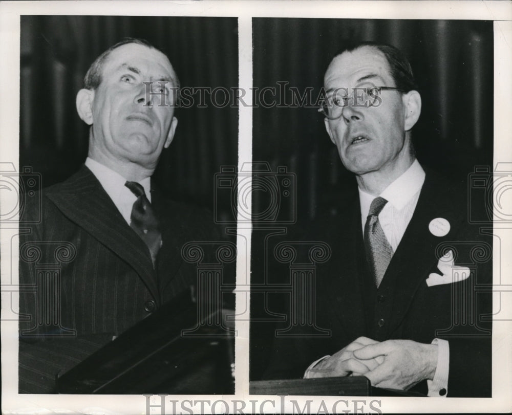 1950 Press Photo Sir Andrew McFadyean and Mr. Dingle Foot of Liberal Party - Historic Images