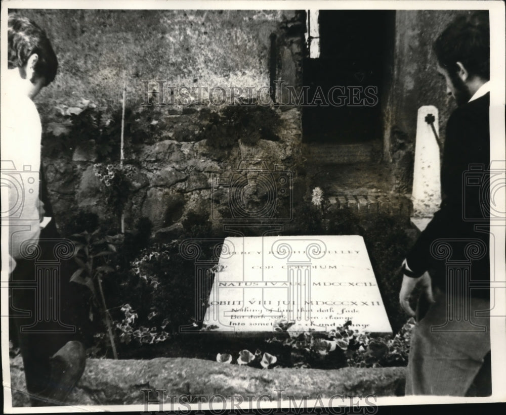 1968 Press Photo Percy Bysshe Shelley&#39;s resting place in Protestant Cemetery - Historic Images