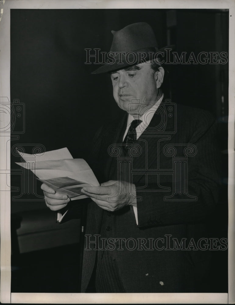 1941 Press Photo John Lewis meeting with the Coal Miners at the Hotel Biltmore - Historic Images