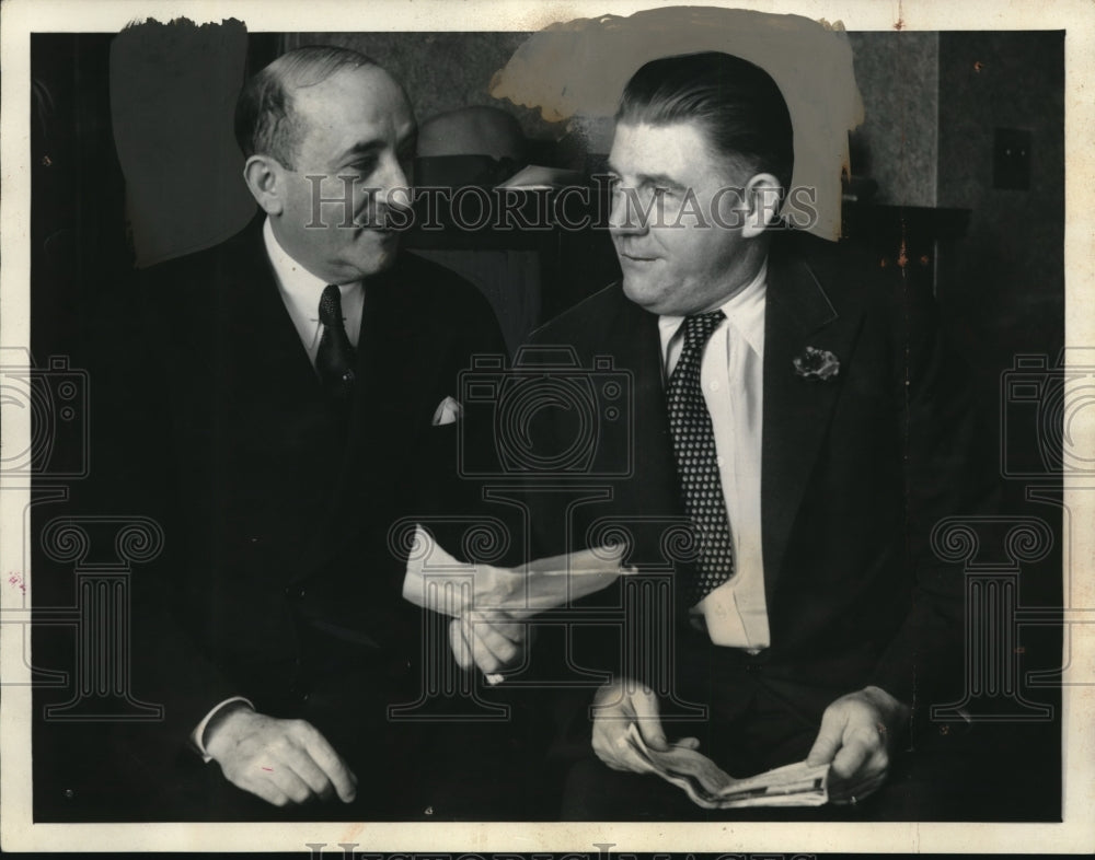 1934 Press Photo San Francisco bureau slug Joseph Ryan and Edward Mc Grady - Historic Images