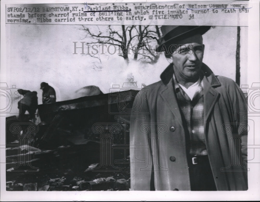 1912 Press Photo Parkland Hibbs superintendent of Nelson County Home - Historic Images