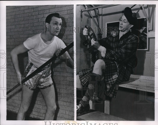 1940 Press Photo Pole Vaulter-Chorus Boy-Pole Vaulter - Historic Images