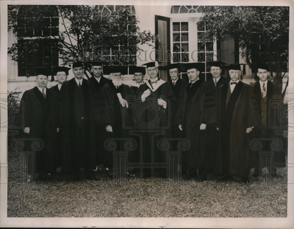 1936 Press Photo Union College H Baker, I McCormick,Col FS Greene - Historic Images