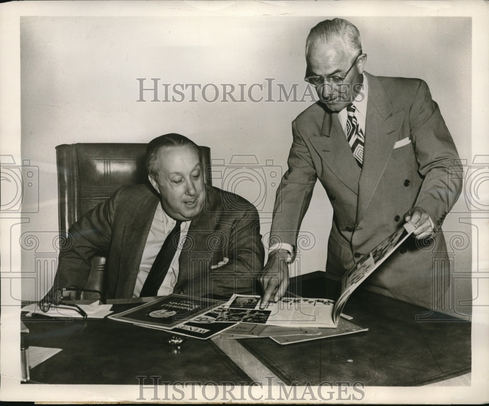 1952 Press Photo Elton MacDonald Harold Brandenburg Cappel MacDonald and Company - Historic Images