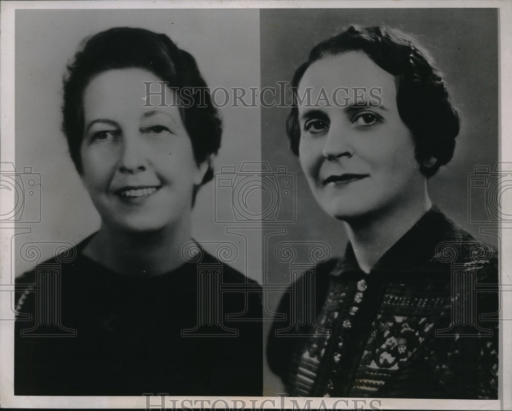 1938 Press Photo Mrs. A.H. Hoffman and Mrs. James Morris, Legion Candidates - Historic Images