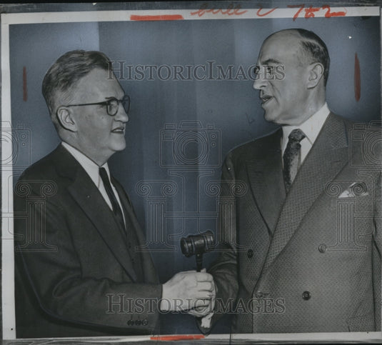 1956 Press Photo The newly elected Pres. Dwight for the Am. Newspaper Pub. Asstn - Historic Images